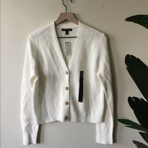 Banana Republic White Cardigan